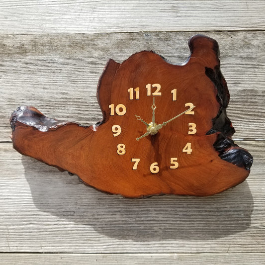 Redwood Clock Handmade Rustic Wall Clock #160 Wood Anniversary