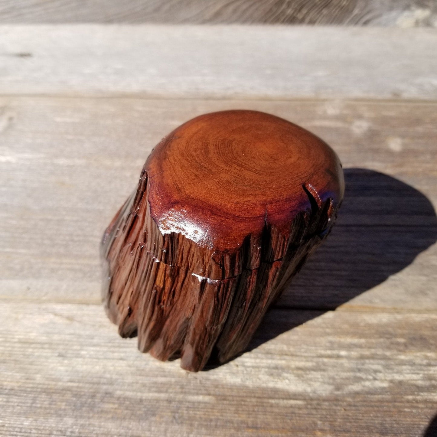 Wood Trinket Box Handmade Box California Redwood Limb Box #253