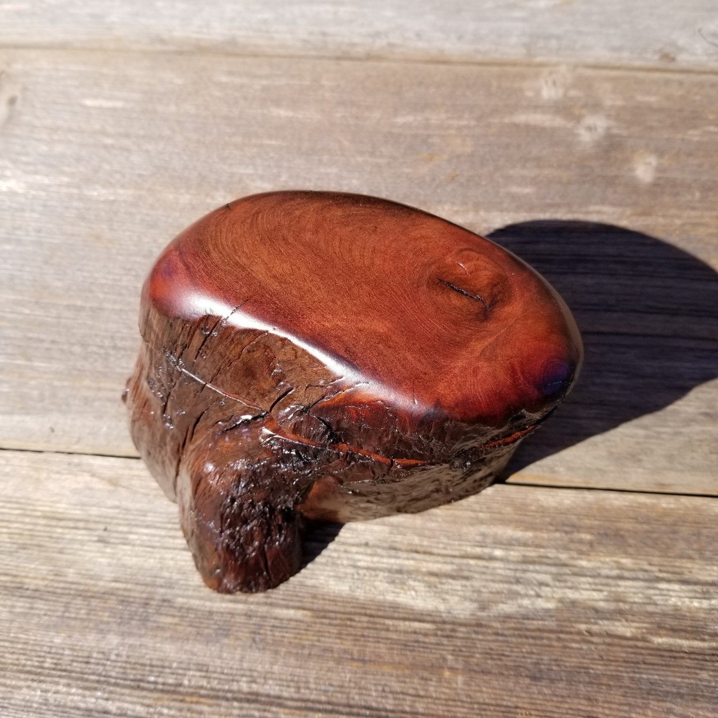 Wood Ring Box Redwood Rustic Handmade California Redwood #186