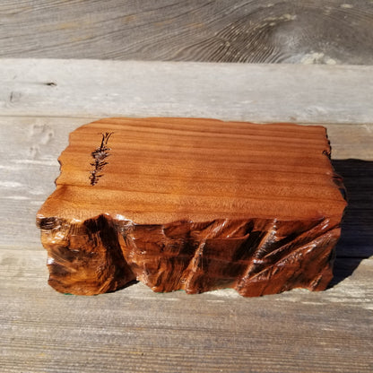 Redwood Jewelry Box Curly Wood Handmade #236 Memento Box