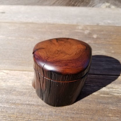 Handmade Wood Box with Rustic Redwood Rustic Ring Box #254