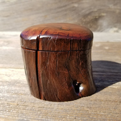 Handmade Wood Box with Rustic Redwood Rustic Ring Box #254