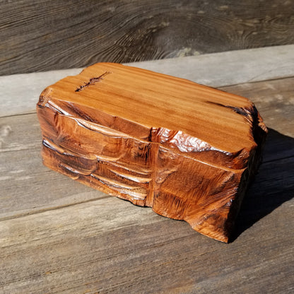 Wood Jewelry Box Burl Redwood Rustic Handmade California Storage Live Edge #229 5th Anniversary Gift Christmas Present