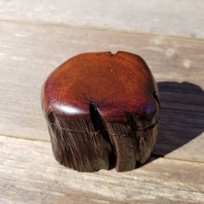 Handmade Wood Box with Redwood Rustic Handmade Ring Box California Redwood Jewelry Box Storage Box Limb Box #252