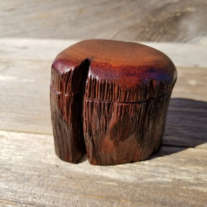 Handmade Wood Box with Redwood Rustic Handmade Ring Box California Redwood Jewelry Box Storage Box Limb Box #252