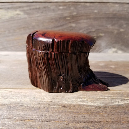 Wood Trinket Box Handmade Box California Redwood Limb Box #253