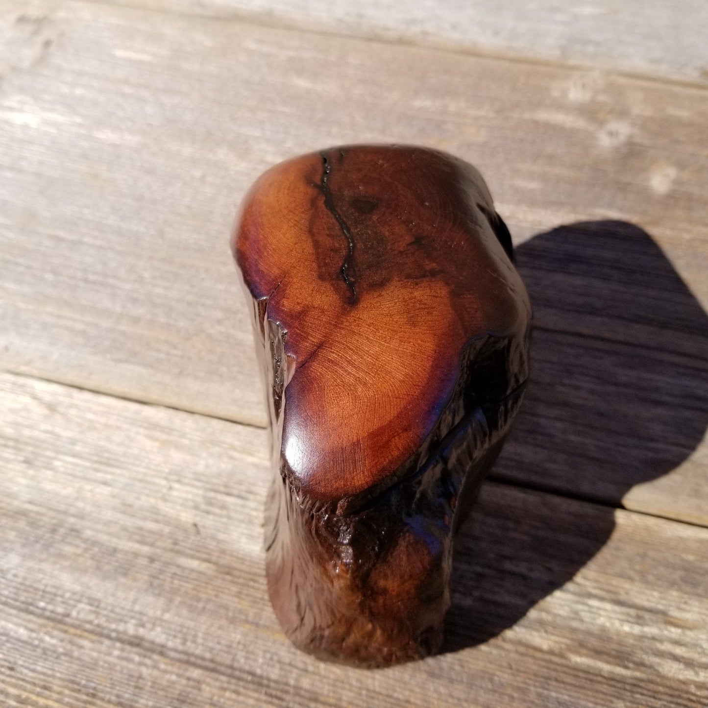 Wood Ring Box Rustic Handmade California Redwood #240