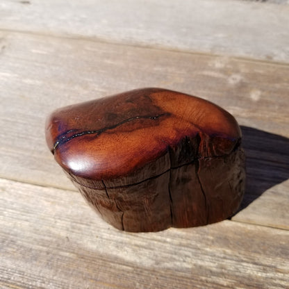 Wood Ring Box Rustic Handmade California Redwood #240