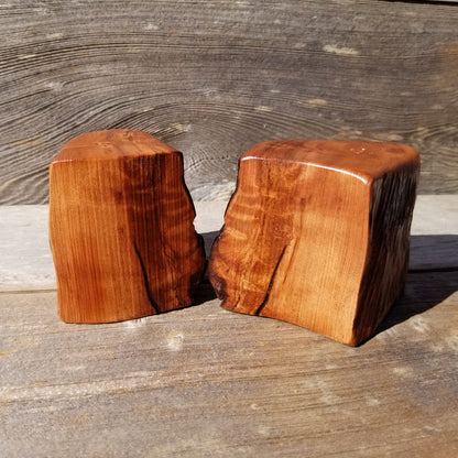 Wood Salt and Pepper Shakers Redwood Rustic Handmade #206 California Cabin Lodge Man Cave Camping Gift for Men