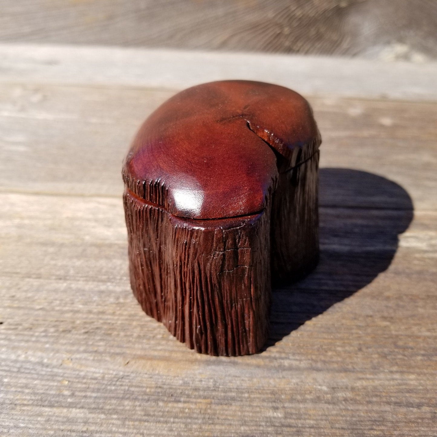 Handmade Wood Box with Redwood Rustic Handmade Ring Box California Redwood #187 Christmas Gift Anniversary Gift Ideas