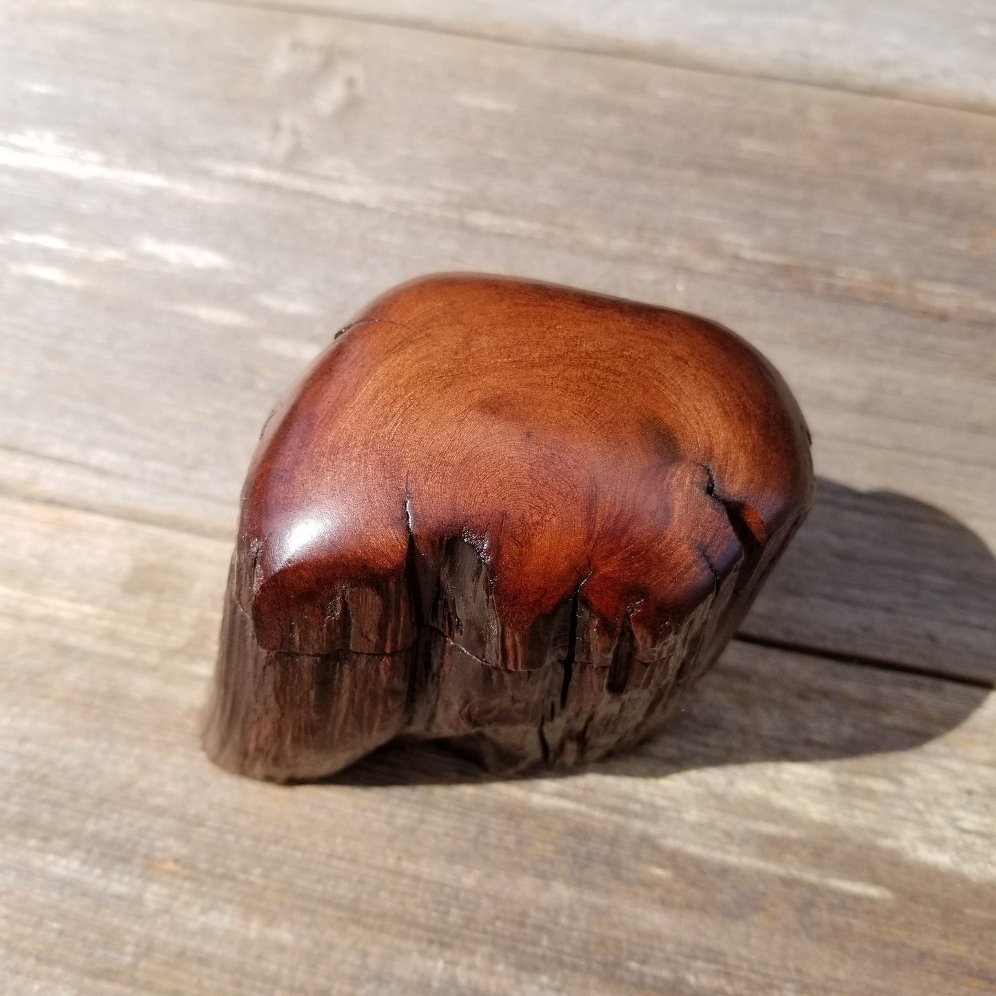 Wood Ring Box Redwood Rustic Handmade California Redwood Jewelry Box Storage Box Token Ashes #191