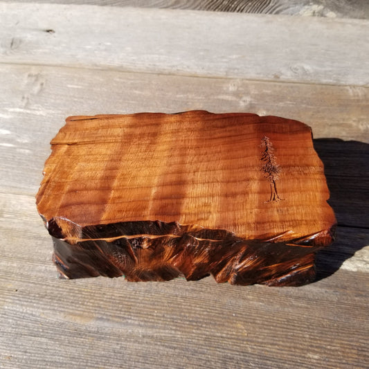 Handmade Wood Box with Redwood Tree Engraved #238