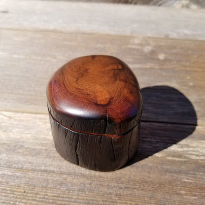 Handmade Wood Box with Rustic Redwood Rustic Ring Box #254