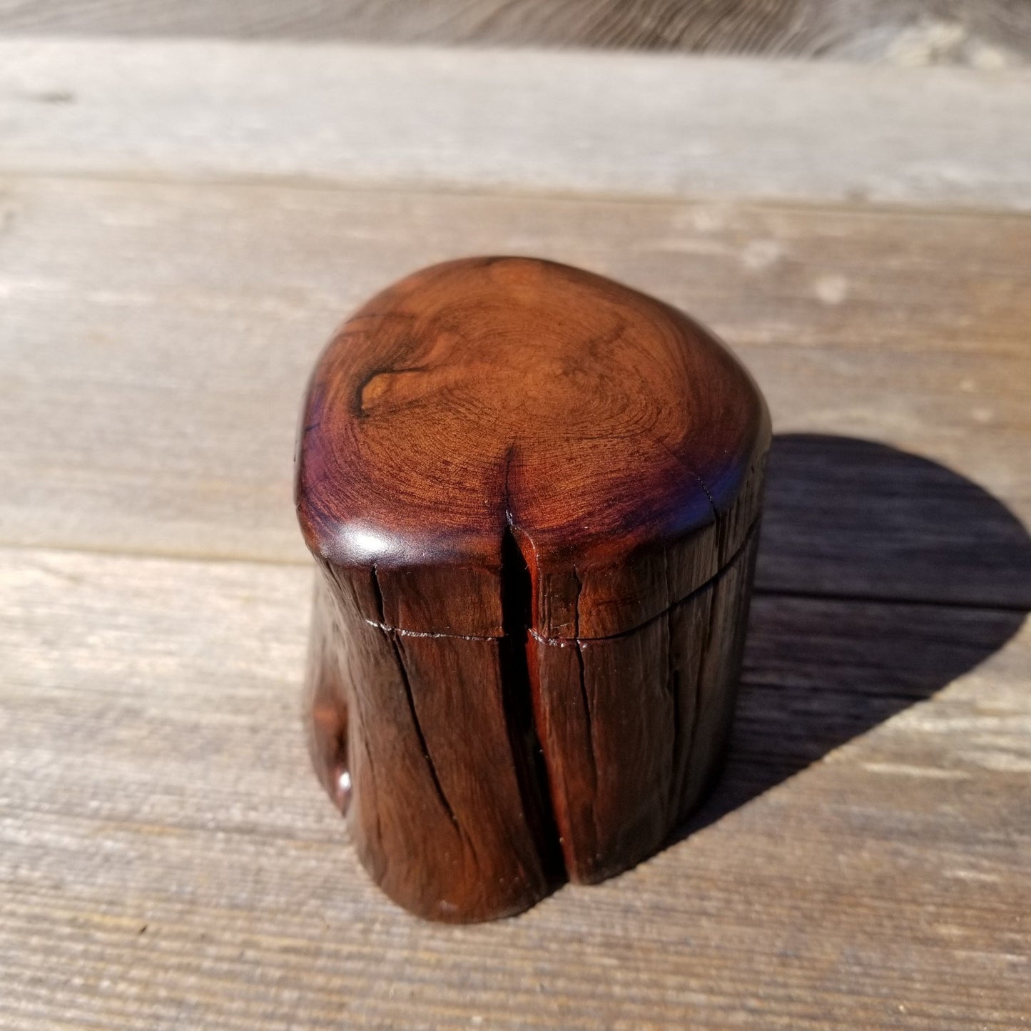 Handmade Wood Box with Rustic Redwood Rustic Ring Box #254