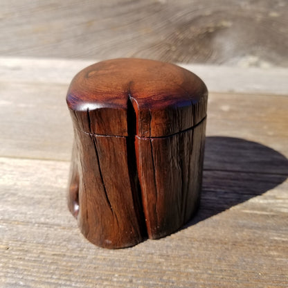 Handmade Wood Box with Rustic Redwood Rustic Ring Box #254