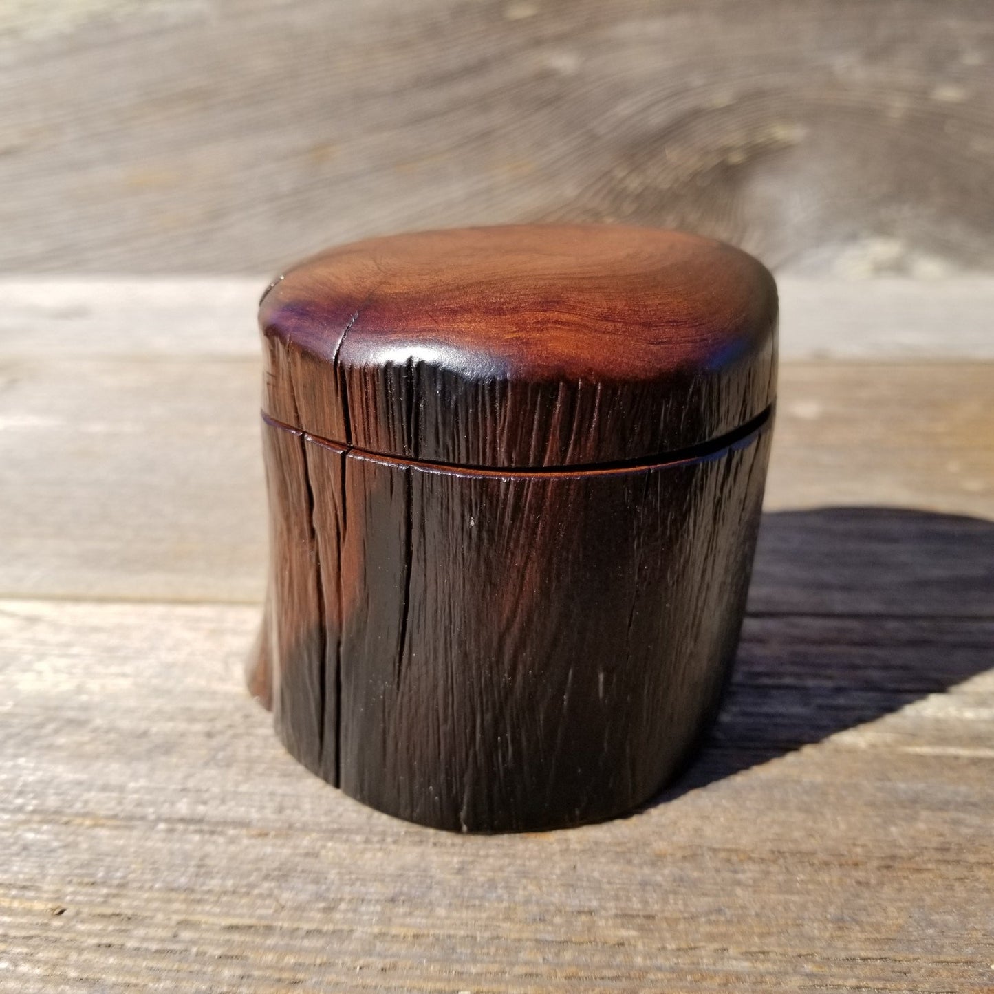 Handmade Wood Box with Rustic Redwood Rustic Ring Box #254