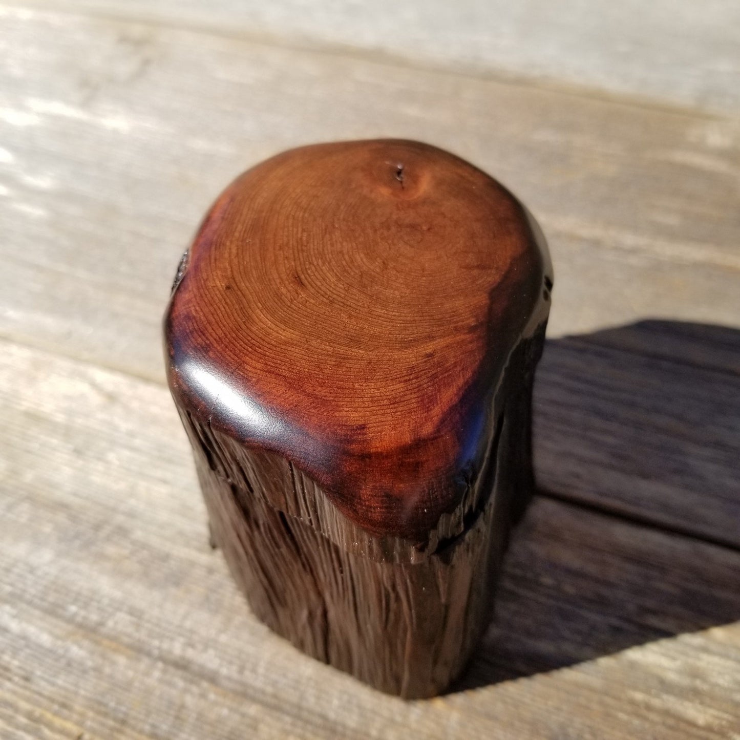 Wood Trinket Box Handmade Box California Redwood Limb Box #241