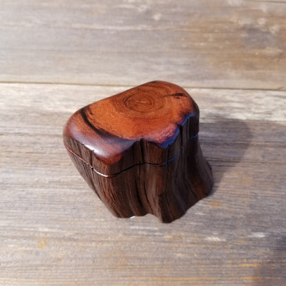 Wood Ring Box Redwood Rustic Handmade California Storage #161 Engagement Birthday Gift Mother's Day Gift Valentines Gift