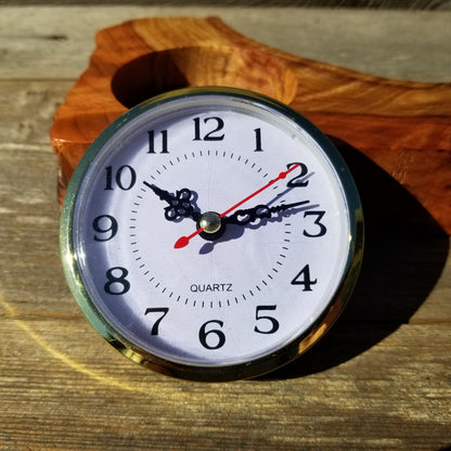 Wood Clock Desk - Office - Mantel Redwood Burl #224