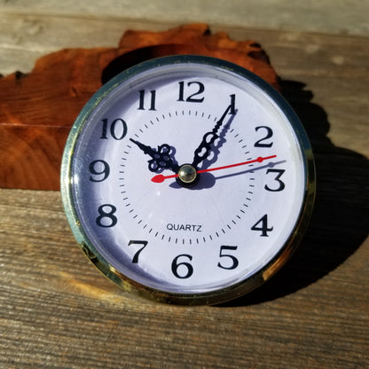 Wood Clock Desk, Office, Mantel Redwood Burl Handmade #217