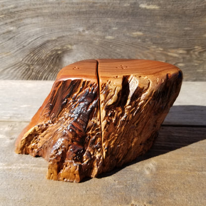 Redwood Rustic Salt and Pepper Shakers Set Handmade Anniversary Wedding #203 Housewarming Christmas California Wood