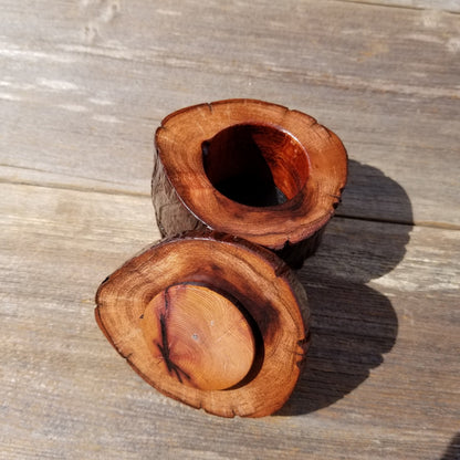 Wood Trinket Box Handmade Box with Redwood Rustic California Redwood Jewelry Box Storage Box Limb Box #193