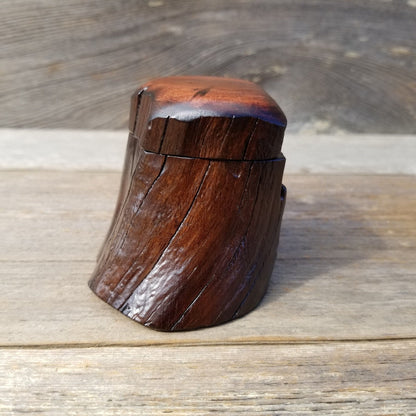 Wood Ring Box Redwood Rustic Handmade California Storage #161 Engagement Birthday Gift Mother's Day Gift Valentines Gift