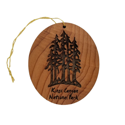 Kings Canyon National Park Wood Ornament California Sequoia Gigantea Multi Giant Trees Handmade Wood Ornament Made in USA Christmas Decor