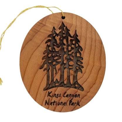 Kings Canyon National Park Wood Ornament California Sequoia Gigantea Multi Giant Trees Handmade Wood Ornament Made in USA Christmas Decor