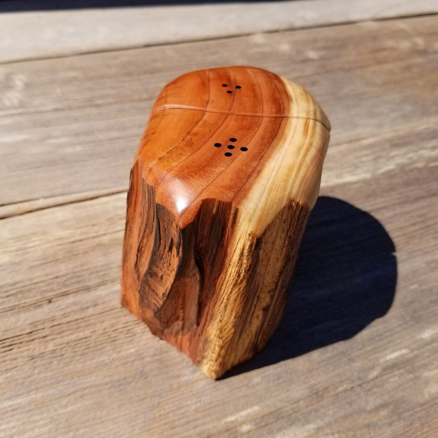 Redwood Rustic Salt and Pepper Shakers Set Handmade Anniversary Wedding #381 Housewarming Christmas California Wood