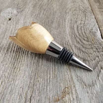 Wine Stopper Maple Live Edge - Rustic - Wine Gift - #305 Handmade Wine Lover Gift