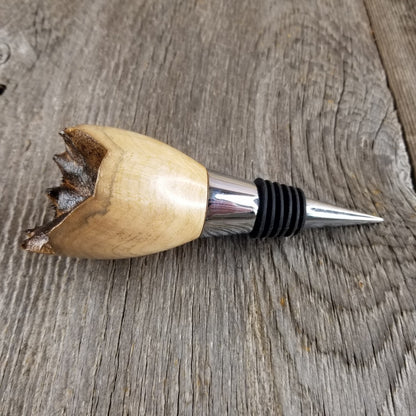 Wine Stopper Maple Live Edge - Rustic - Wine Gift - #305 Handmade Wine Lover Gift