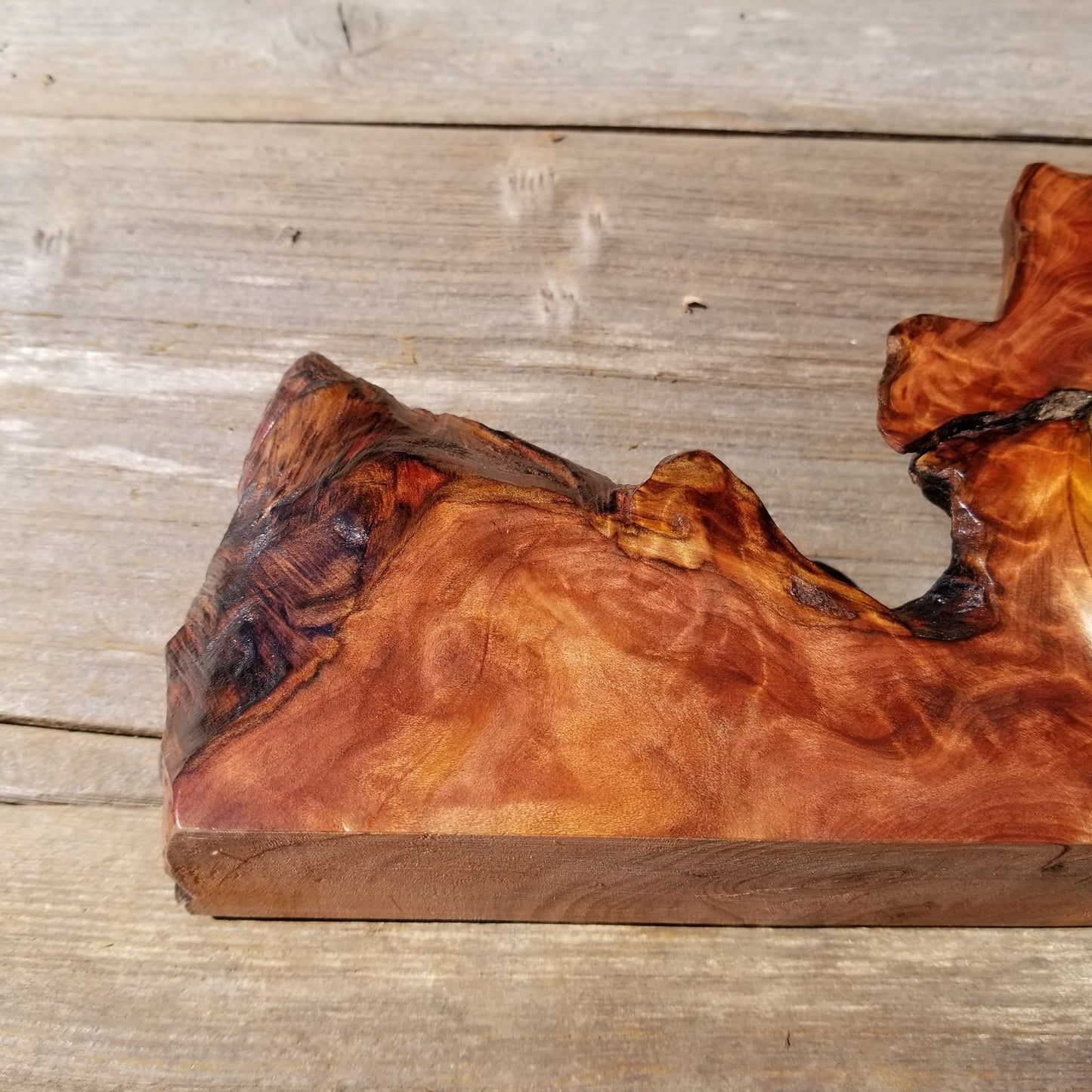 Redwood Wood Clock Redwood Burl Clock Table Shelf Mantle Desk Office Sitting Wood #392 Red Wood Anniversary Gift