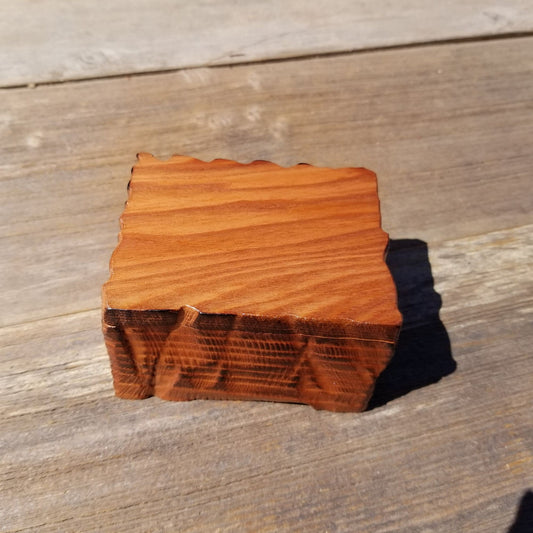 Handmade Wood Box Small Jewelry Box Rustic Decoration #363 California Redwood Storage Box Souvenir Anniversary Wood Gift