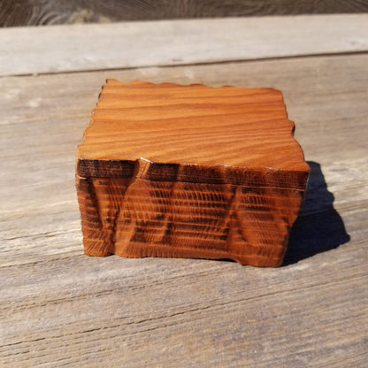 Handmade Wood Box Small Jewelry Box Rustic Decoration #363 California Redwood Storage Box Souvenir Anniversary Wood Gift