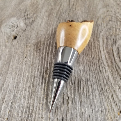 Wine Stopper Maple Live Edge - Rustic - Engagement Gift - Wedding Gift Wedding Favor #301