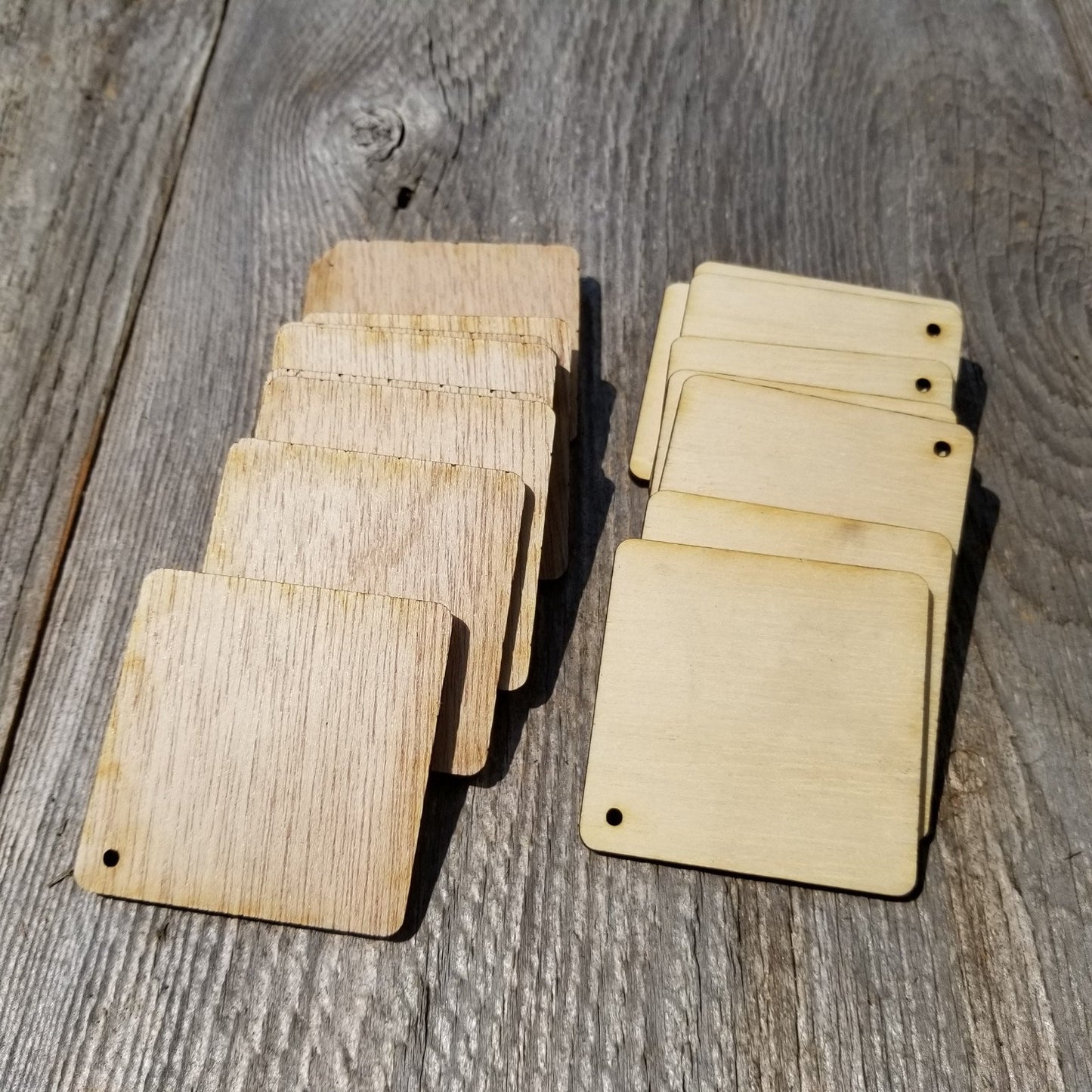 Wood Cutout Squares - 2.25 Inch - Unfinished Wood - Lot of 20 - Wood Blank Craft Projects - DIY - Make Your Own Ornaments