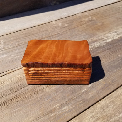 Wood Jewelry Box Burl Redwood Rustic Handmade California Storage Live Edge #395 5th Anniversary Gift Christmas Present