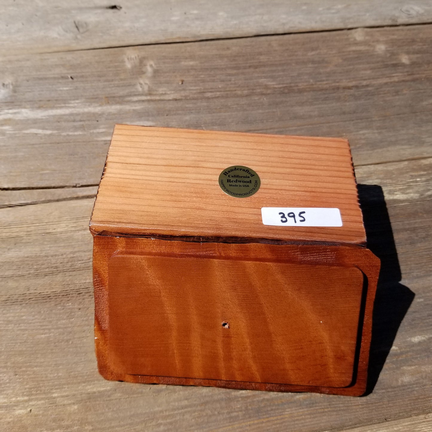 Wood Jewelry Box Burl Redwood Rustic Handmade California Storage Live Edge #395 5th Anniversary Gift Christmas Present