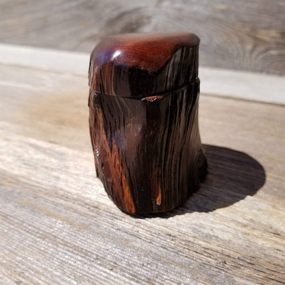 Wood Ring Box Redwood Rustic Handmade California Storage #163 Engagement Birthday Gift Mother's Day Gift Gift for Friend