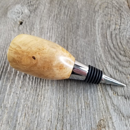 Wine Stopper Maple Rustic Live Edge Wine Gift - #307Handmade Wine Lover Gift