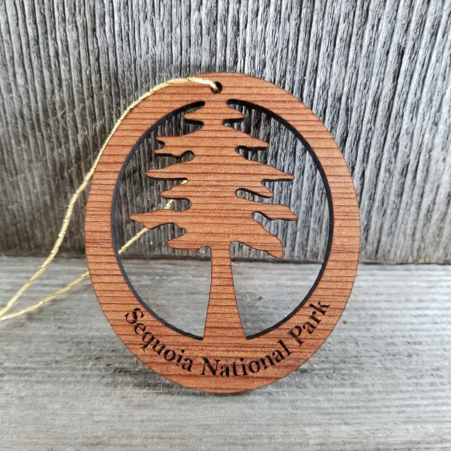 Wholesale Sequoia National Park Tree Wood Souvenir Ornament