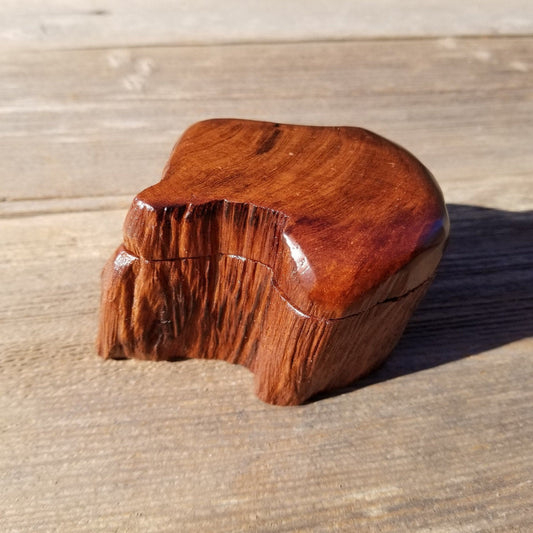 Wood Trinket Box Handmade Box with Redwood Rustic California Redwood Jewelry Box Storage Box Limb Box #319