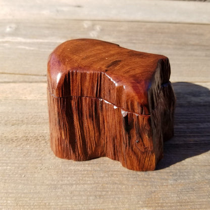 Wood Trinket Box Handmade Box with Redwood Rustic California Redwood Jewelry Box Storage Box Limb Box #319