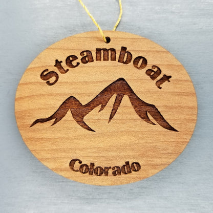 Wholesale Steamboat Colorado Ornament - Wood Souvenir - Mountain