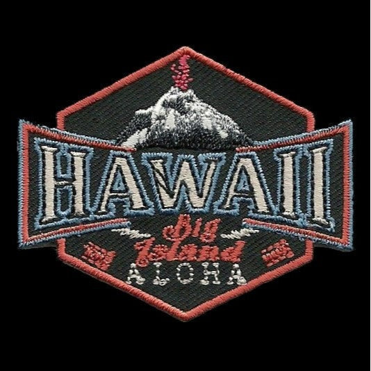 Hawaii Patch – Big Island HI Souvenir Aloha Volcano Travel Patch – Iron On – Applique 2.5"" Island Embellishment Applique