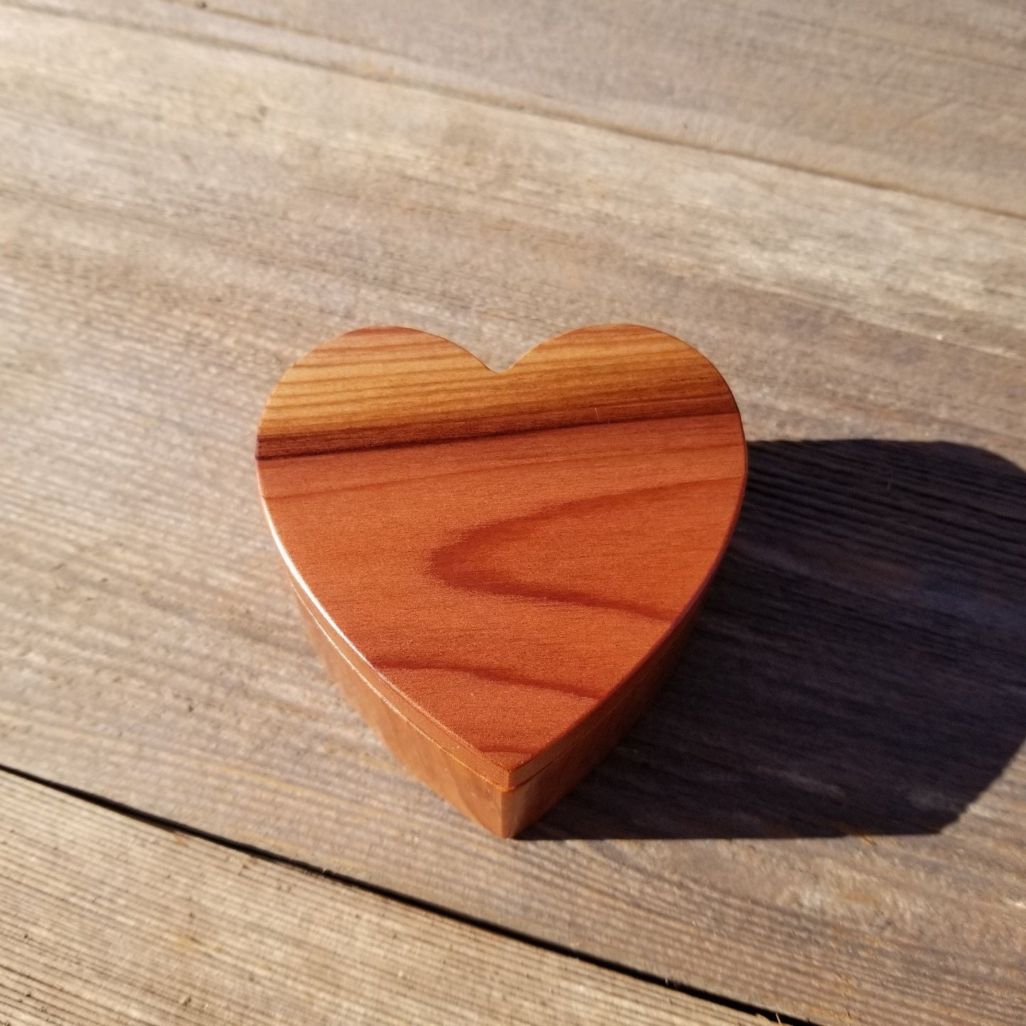 Redwood Heart Wood Box Ring Box Engagement Ring Box #314 California Redwood