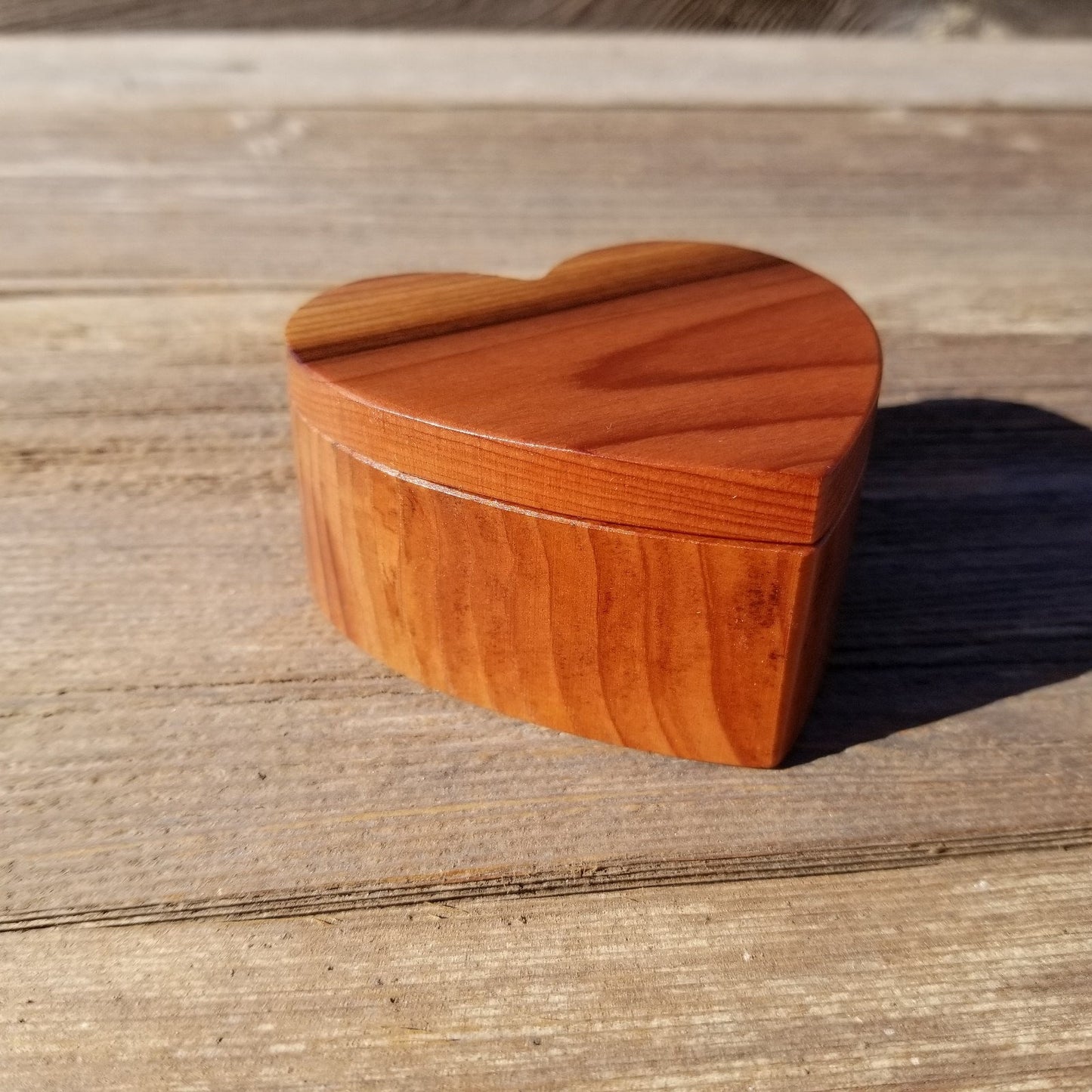 Redwood Heart Wood Box Ring Box Engagement Ring Box #314 California Redwood