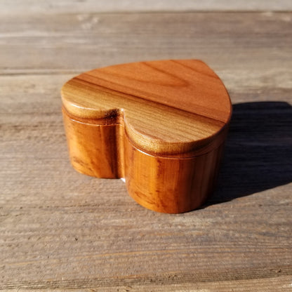 Redwood Heart Wood Box Ring Box Engagement Ring Box #314 California Redwood