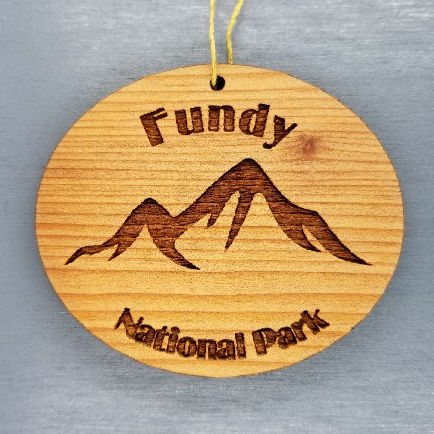 Fundy National Park Ornament Handmade Wood Ornament New Brunswick Canada Souvenir Mountain